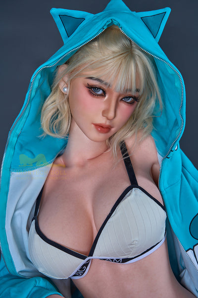 Real Lady Jai 5ft31/ 161cm #S14 Head Full Silicone Natural Tone Blonde American Girl Sex Doll