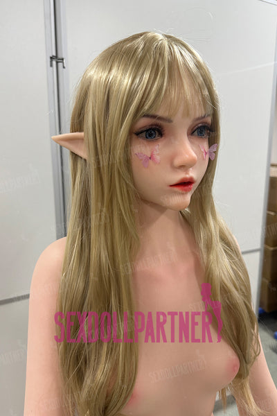 US Stock - Hazel 4ft92/ 150cm #M8 Head Full Silicone Flat-chested Lovely ELF Real-life Blowjob Sex Doll