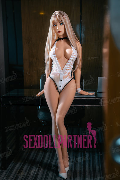 US Stock - YAMIEE Carlee 5ft25 / 160cm #K29 Silicone Head TPE Body Blonde Cute Girl Adult  Sex Doll