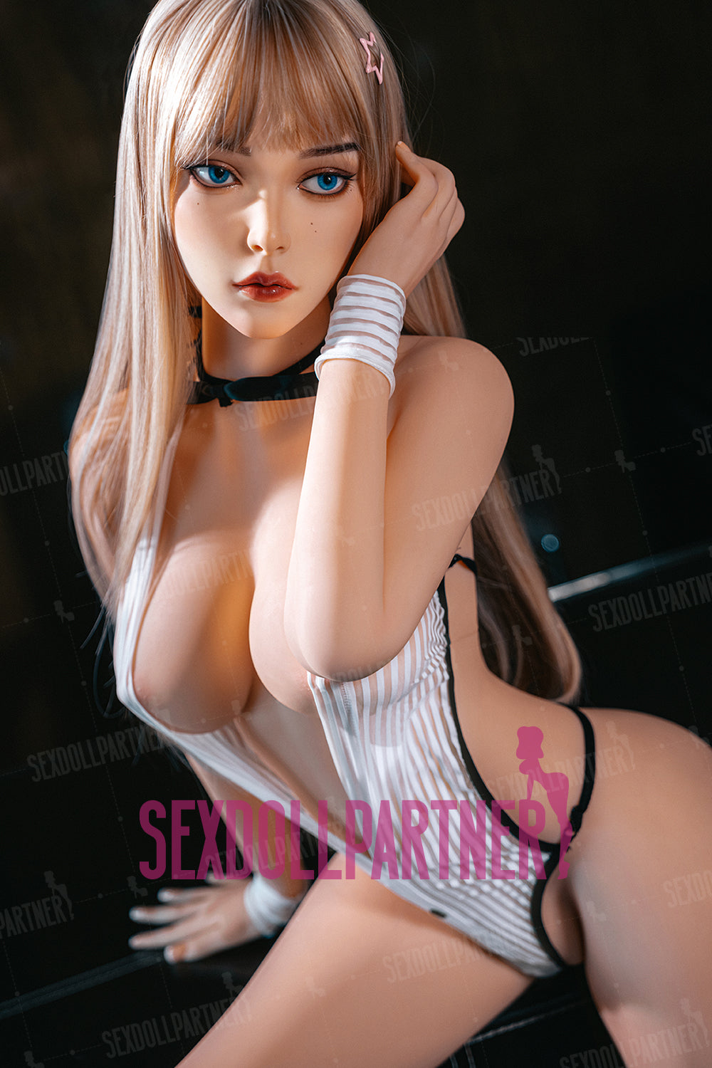 US Stock - YAMIEE Carlee 5ft25 / 160cm #K29 Silicone Head TPE Body Blonde Cute Girl Adult  Sex Doll