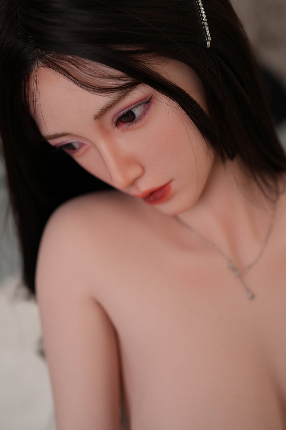 US Stock - Misaki 5ft58/170cm #C47 Silicone Head TPE Body Full Size Japanese Love Doll Free 2nd Head