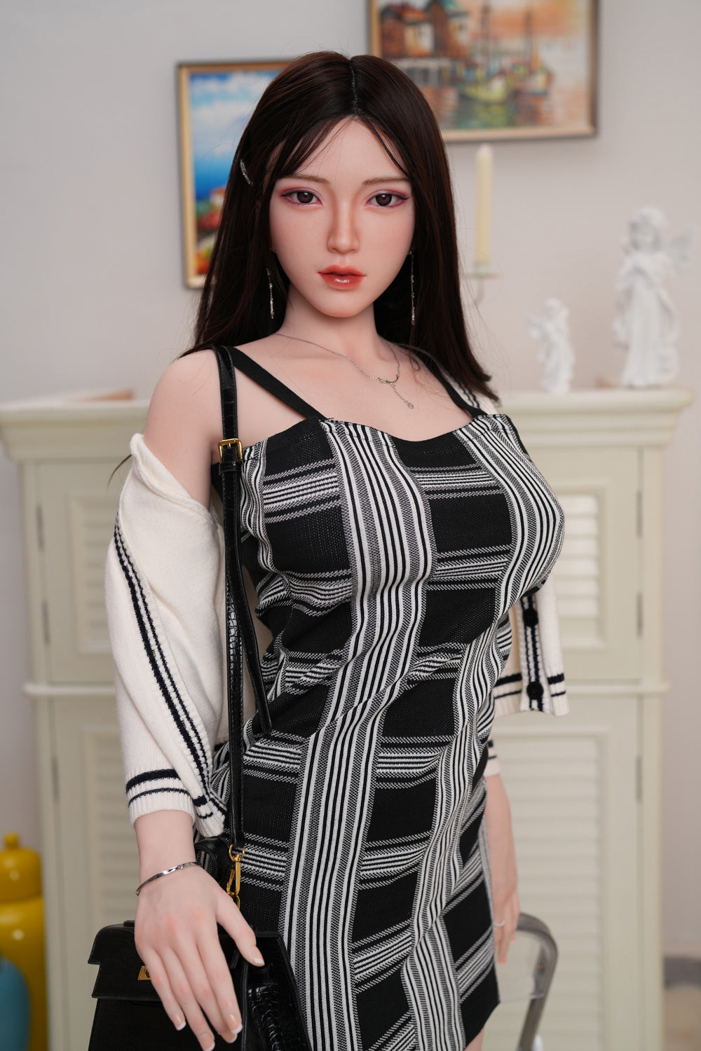 US Stock - Misaki 5ft58/170cm #C47 Silicone Head TPE Body Full Size Japanese Love Doll Free 2nd Head