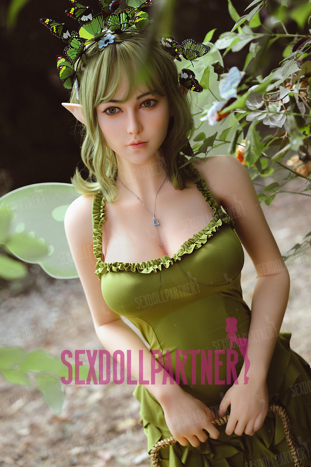 US Stock - Holly 5ft25 / 160cm S19 Soft Silicone Head + TPE Body Big Breasts Fine ELF Love Sex Doll(Free 2nd Head)