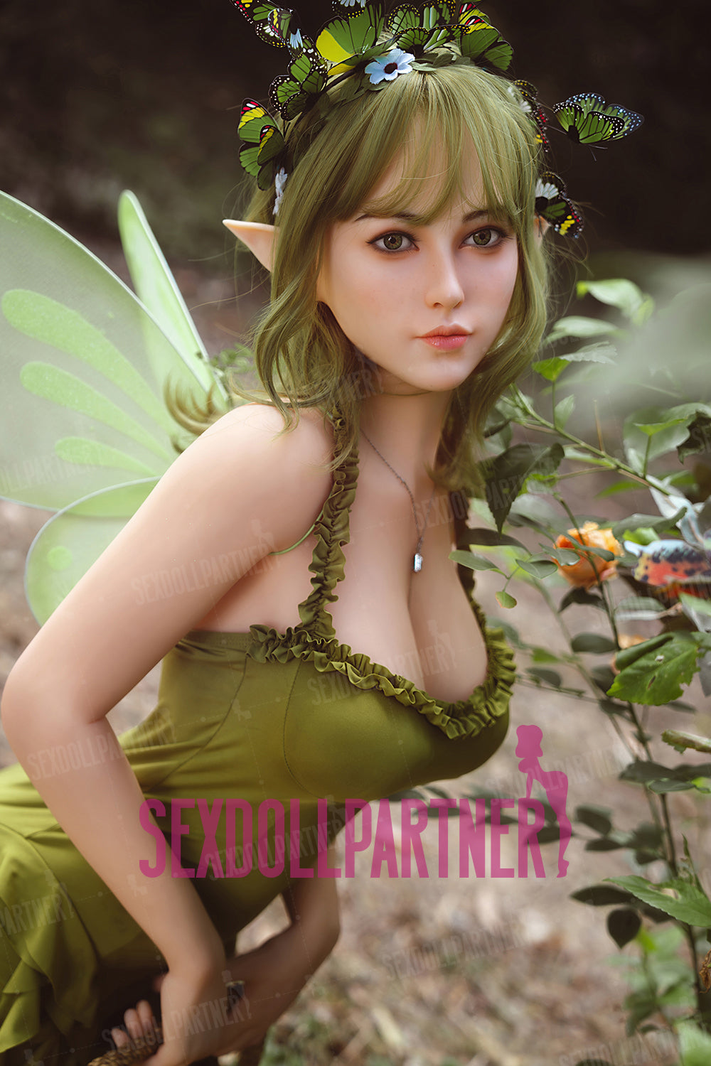 US Stock - Holly 5ft25 / 160cm S19 Soft Silicone Head + TPE Body Big Breasts Fine ELF Love Sex Doll(Free 2nd Head)