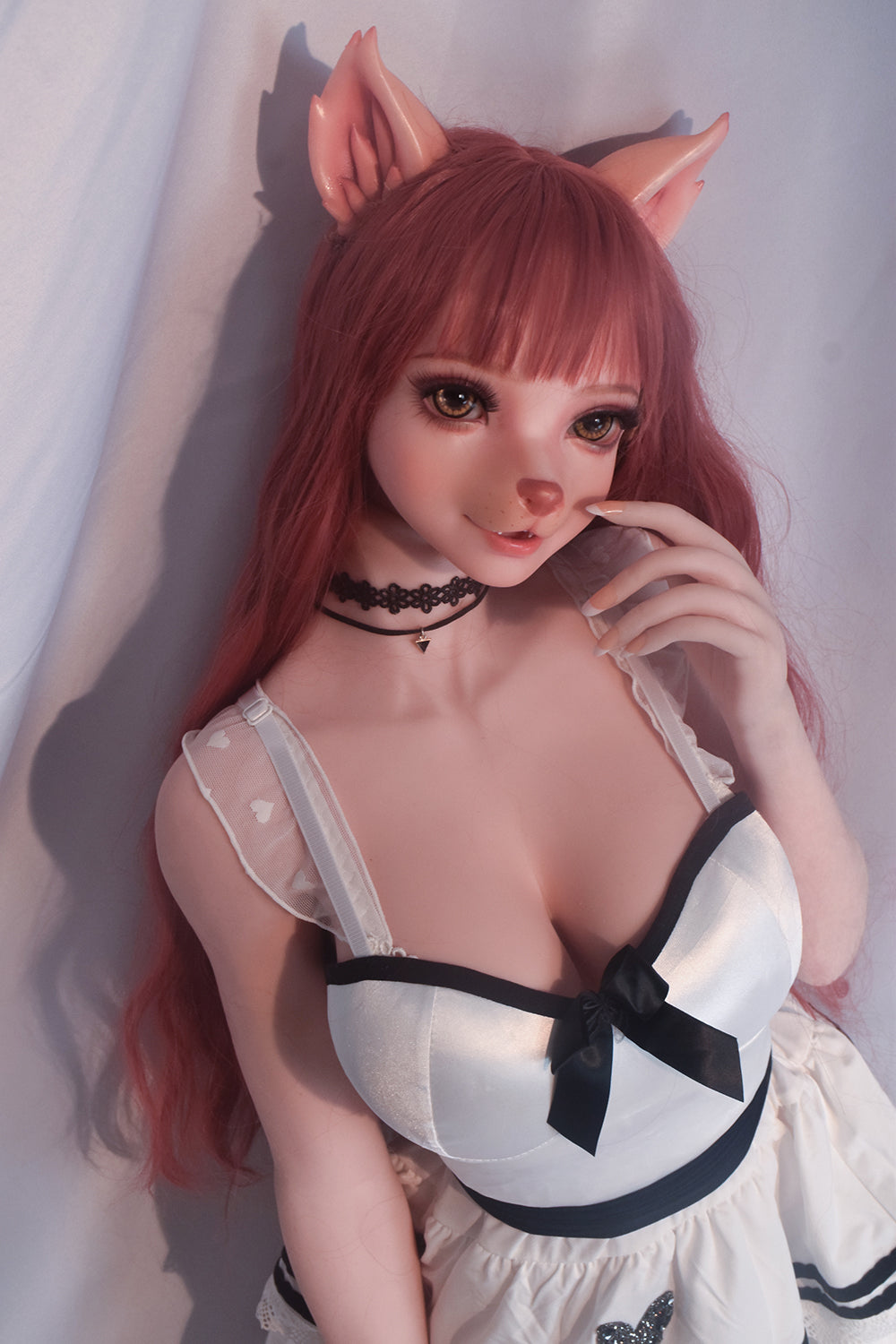 Neko 4ft92/ 150cm #ZHB003 Full Silicone Hentai Cat Sex Doll With Small Boobs For Blowjob