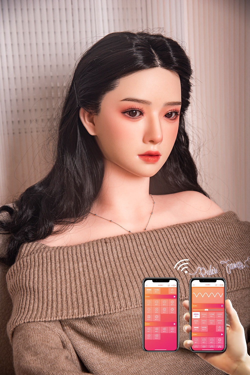 US Stock - RIDMII Muncey 5ft34/ 163cm Unique Design App-Controlled Silicone Head TPE Body Asian Cute Love Sex Doll