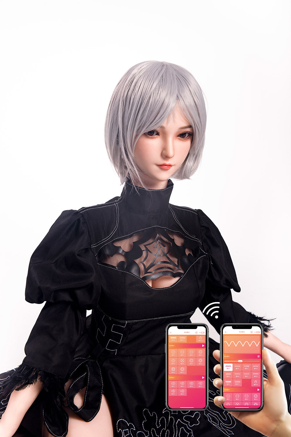 US Stock - RIDMII Momo Plus 5ft34/ 163cm Unique Design App-Controlled Silicone Head TPE Full Body Cosplay 2b Sex Doll