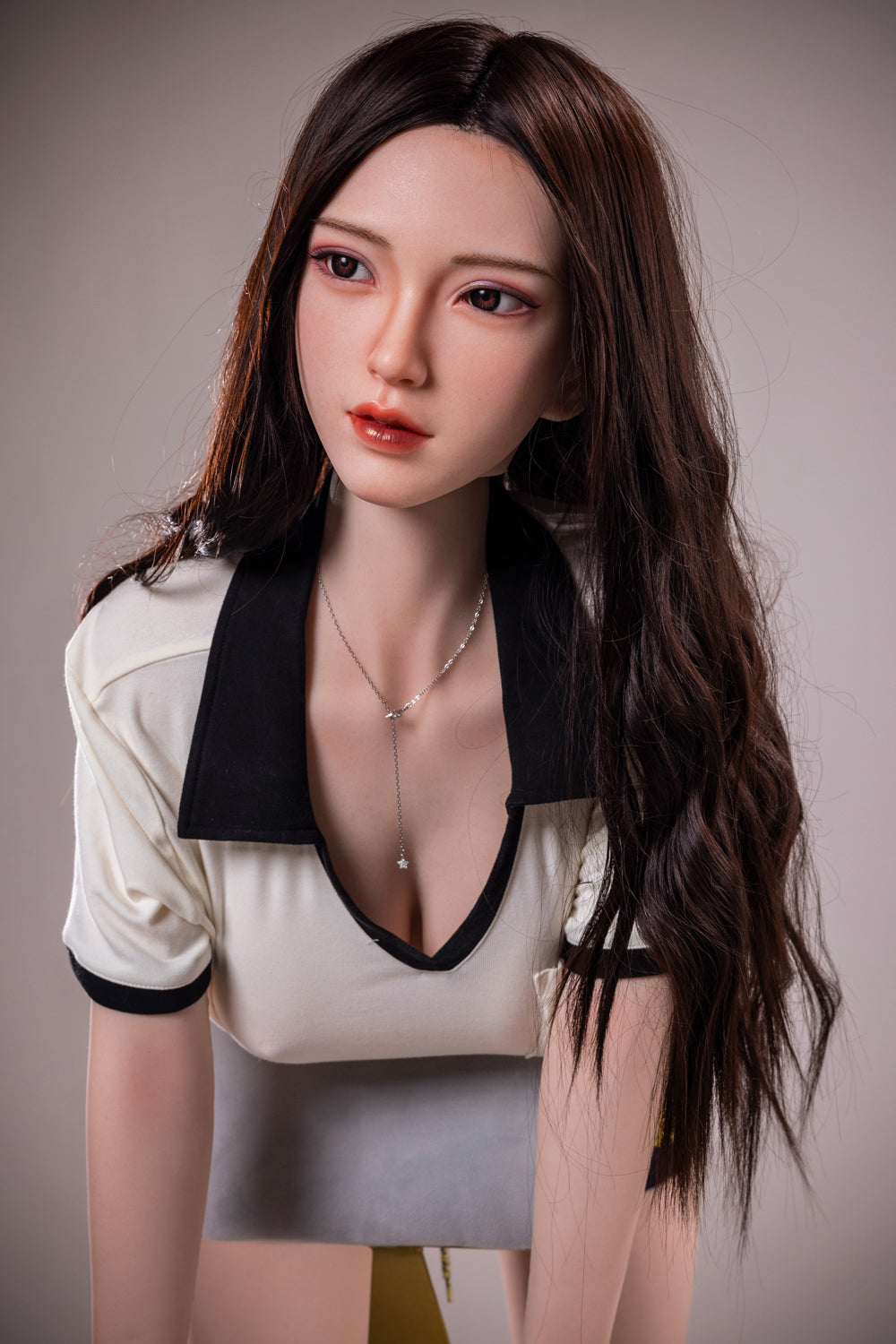 US Stock - Misaki 5ft58/170cm #C47 Silicone Head TPE Body Realistic Japanese Love Doll Free 2nd Head