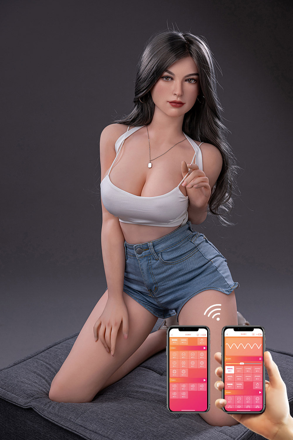 US Stock - RIDMII Karyn 5ft34/ 163cm Unique Design App-Controlled Silicone Head TPE Full Body Big Breast Curvy Sex Doll