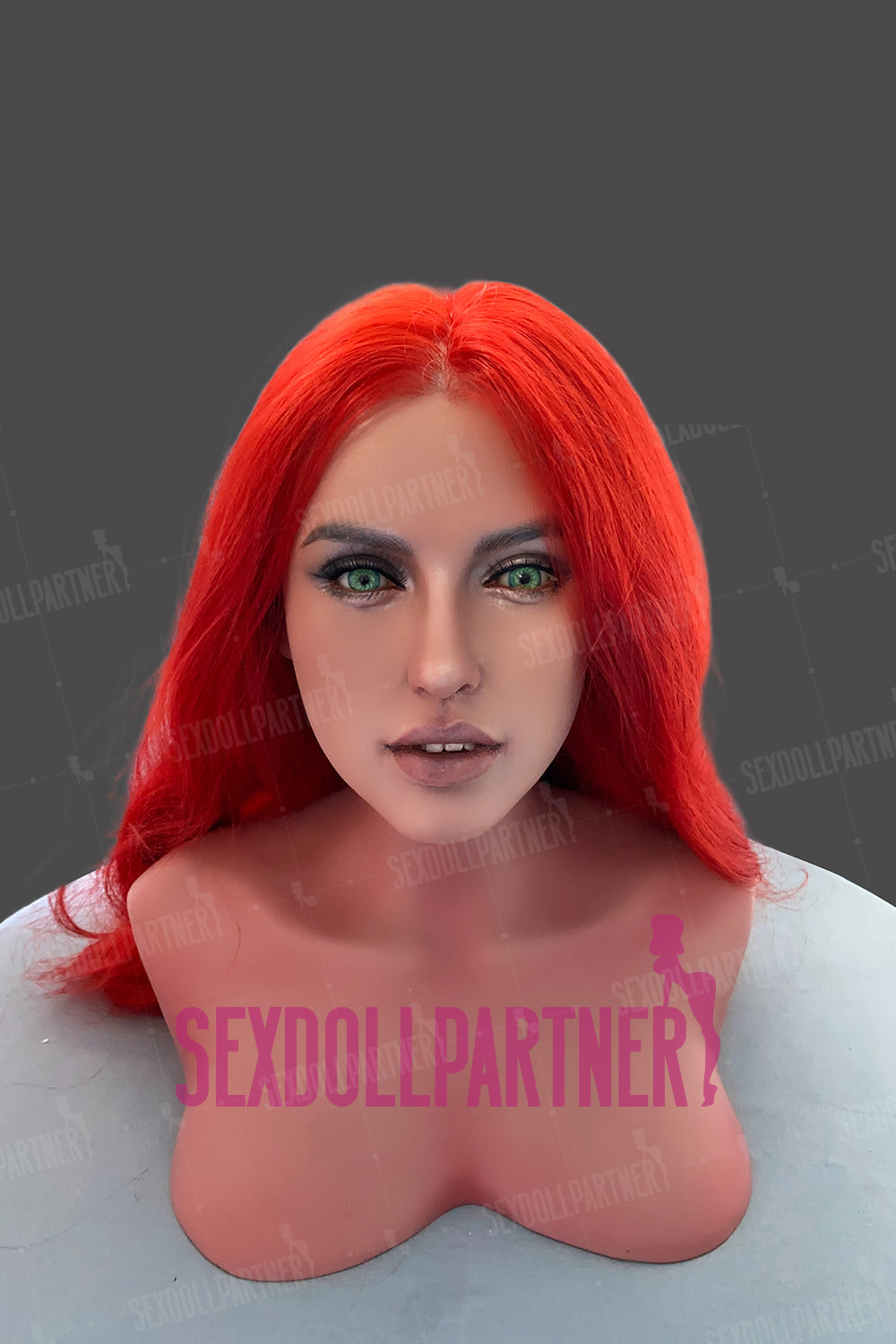 US Stock - Ilana 5ft41/ 165cm S003 Head Silicone Head TPE Body Small Breast Red Hair Sex Doll  Free 2nd Head