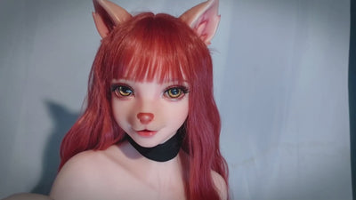 Neko 4ft92/ 150cm #ZHB003 Full Silicone Hentai Cat Sex Doll With Small Boobs For Blowjob